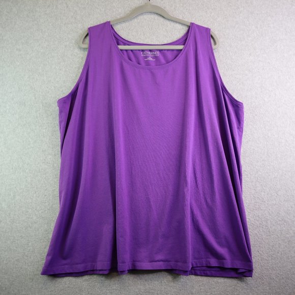 Catherines Tops - Catherines Camisole Tank Top Womens 3X Purple Suprema Collection Stretch Layers